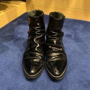 Free People Patent Leather Booties